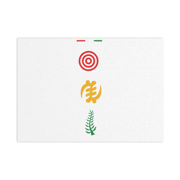 Inspirational African Symbol Satin Canvas Wall Art