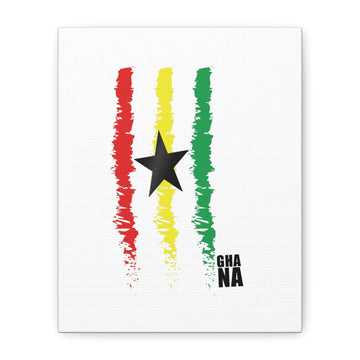 Ghana Flag Canvas Art Print