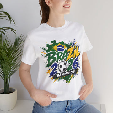 Brazil 2026 World Cup Map & Flag Tee