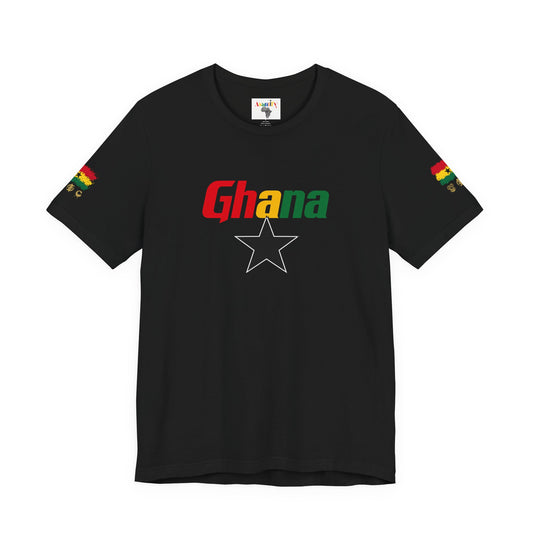 Ghana Pride Retro Black Star Tee