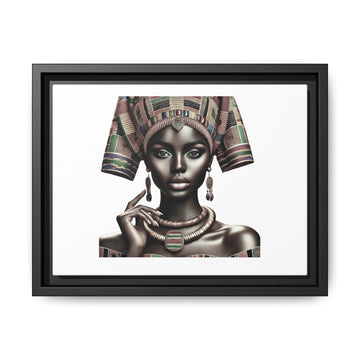 Framed Matte Canvas — African Queen Portrait Wall Art