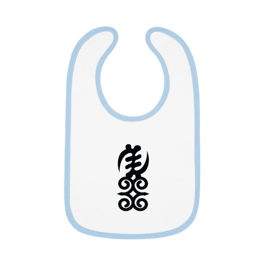 Stylish African Symbol Baby Bib with Trim