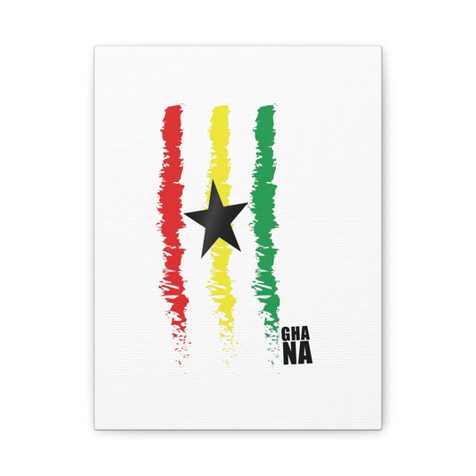 Ghana Flag Canvas Art Print