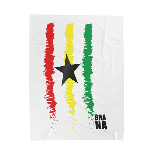 Ghanaian Flag Plush Blanket