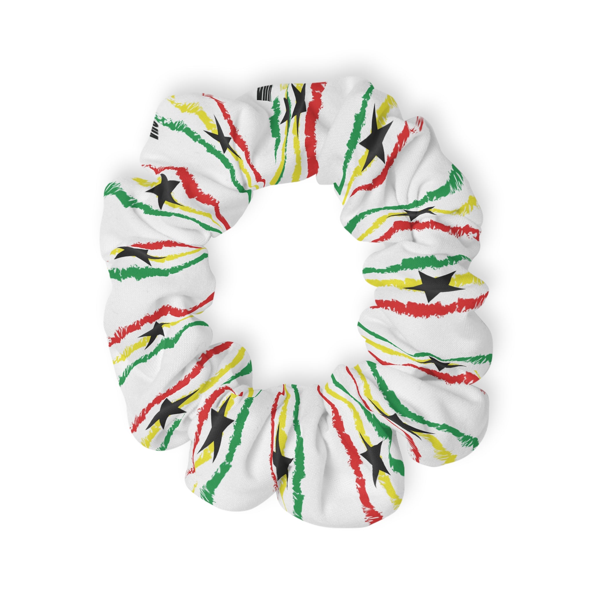 Scrunchie Hair Accessory - Ghana Flag Pattern Design
