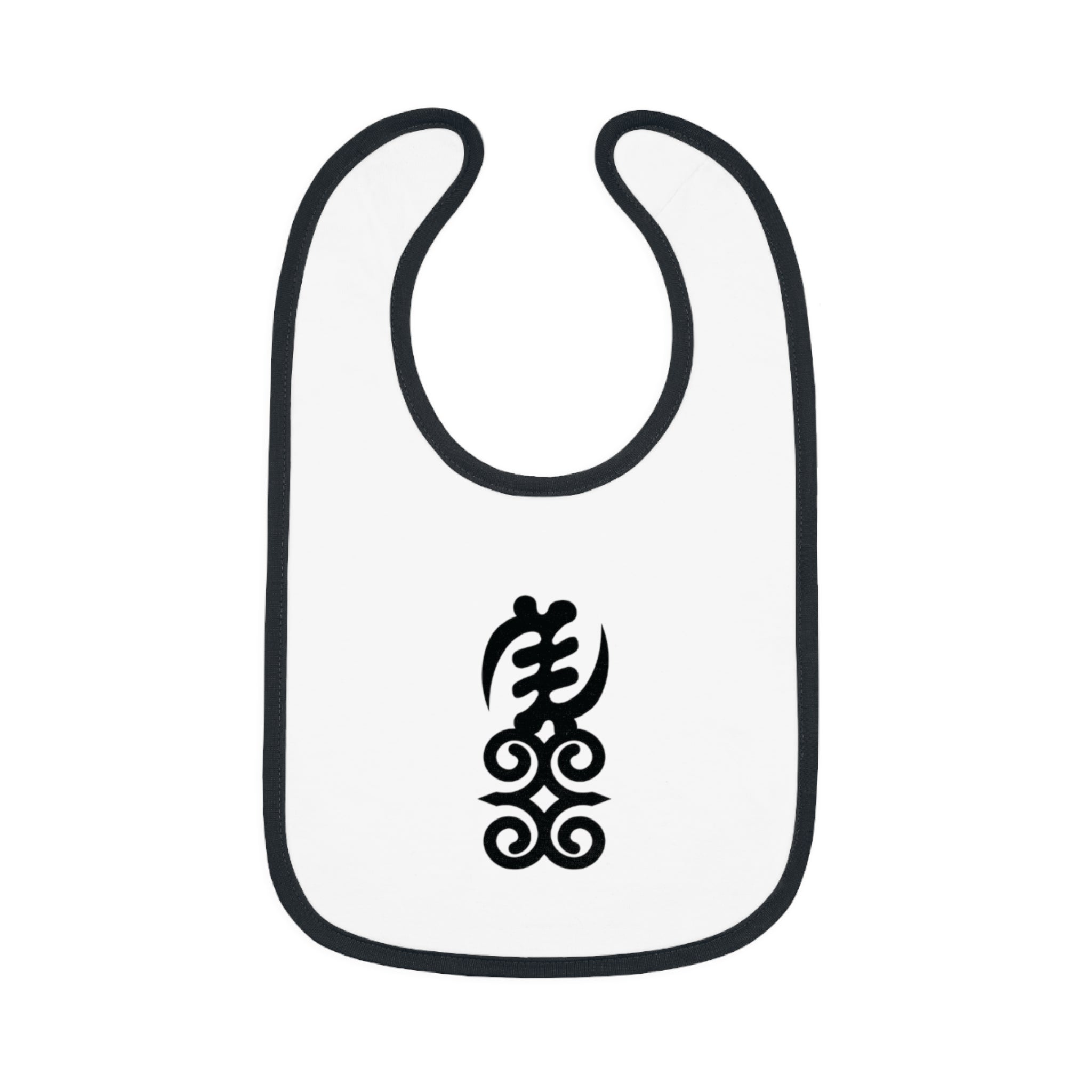 Stylish African Symbol Baby Bib with Trim