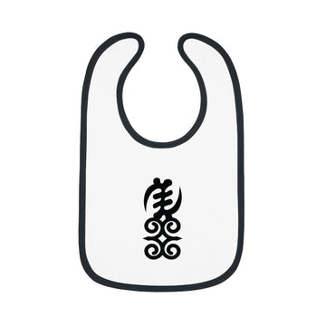 Stylish African Symbol Baby Bib with Trim