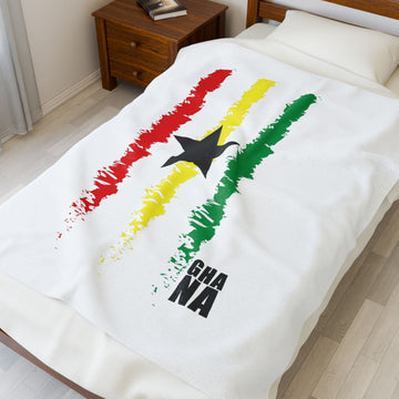 Ghanaian Flag Plush Blanket