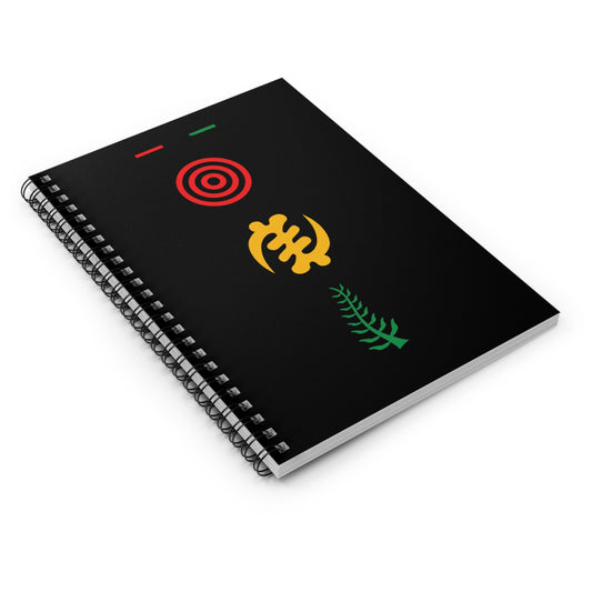 Vibrant African Symbol Spiral Notebook