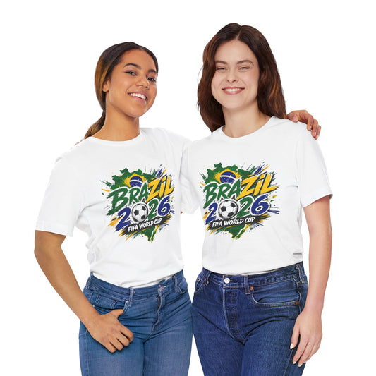 Brazil 2026 World Cup Map & Flag Tee